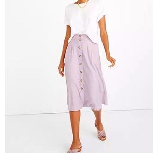 Madewell Patio Striped Midi Skirt